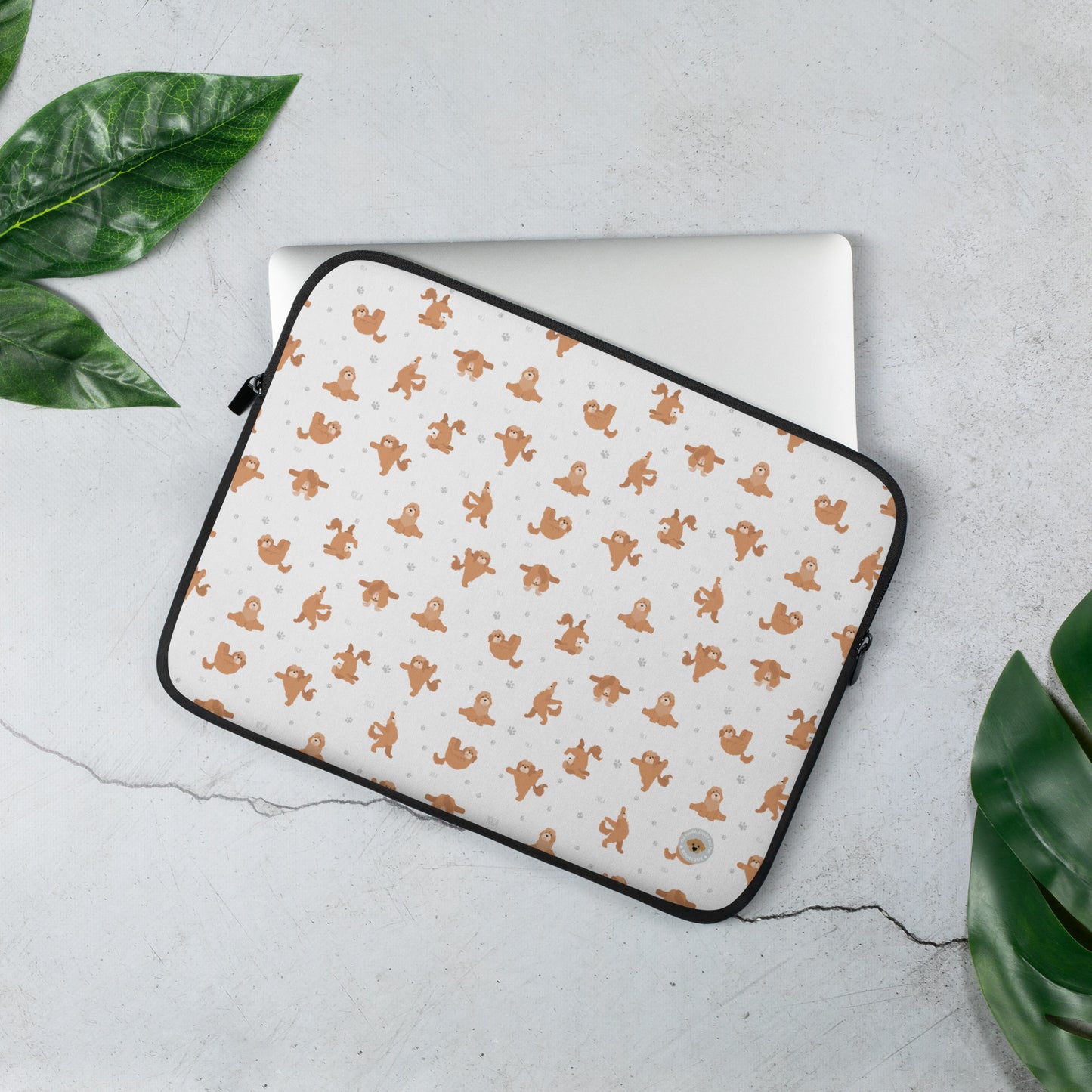 "Yoga Poos" Laptop Sleeve - white