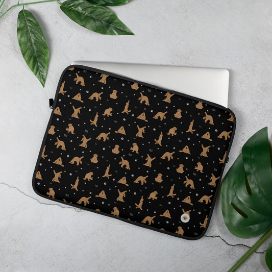 "Yoga Doodle" Laptop Sleeve - black