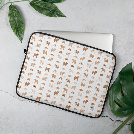 Poochon Laptop Sleeve - white