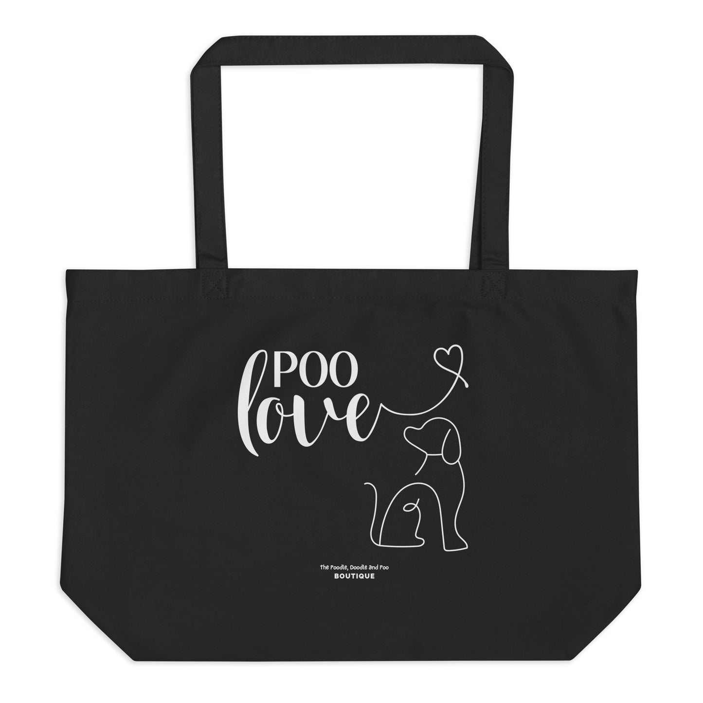 "Poo Love" Large organic tote bag