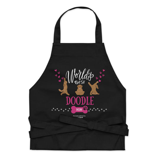 "World's Best Doodle Mum" Organic cotton apron