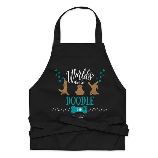 "World's Best Doodle Dad" Organic cotton apron