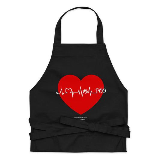 "Heartbeat" Poo Organic cotton apron