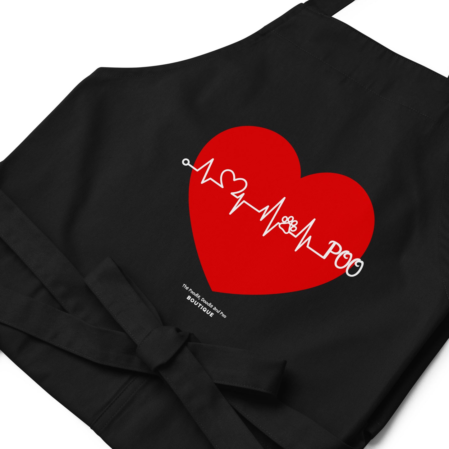 "Heartbeat" Poo Organic cotton apron