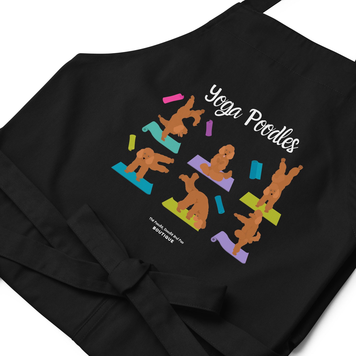 "Yoga Poodles" Organic cotton apron