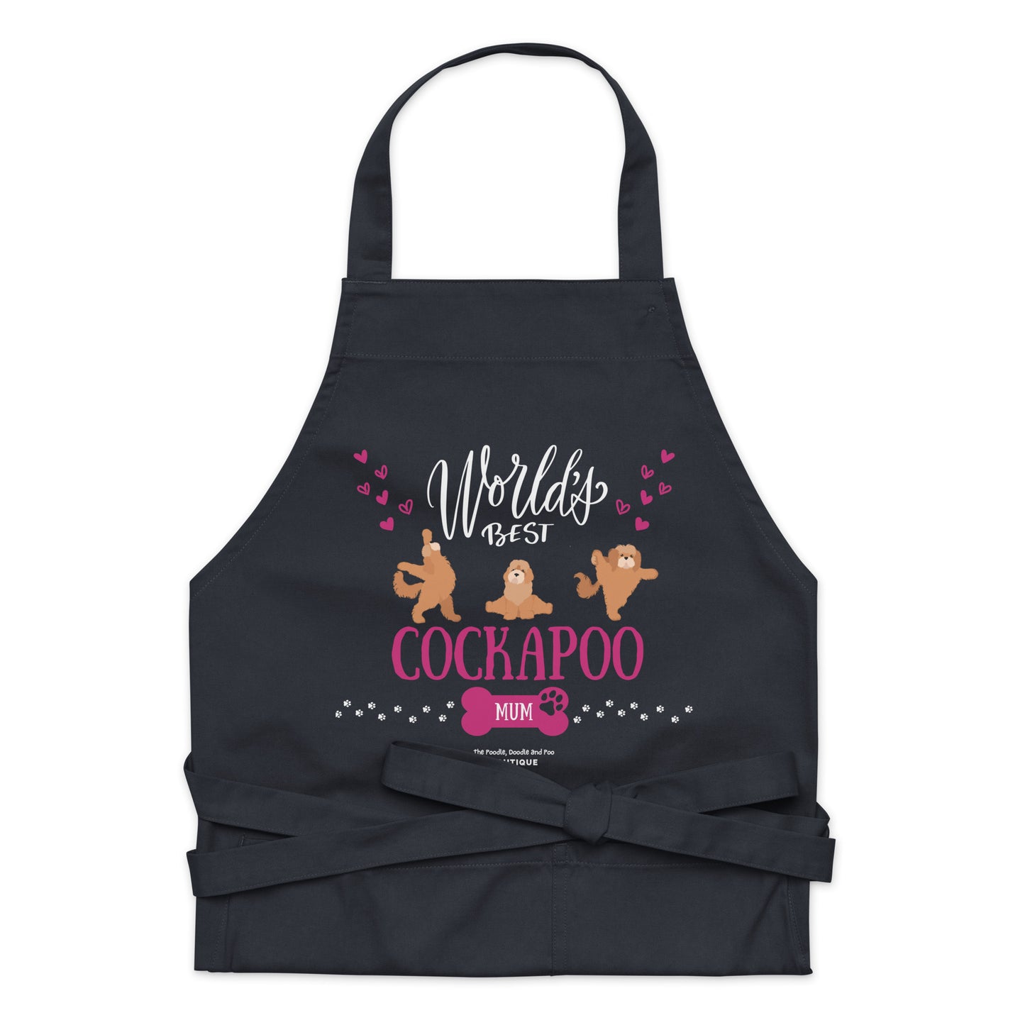 "World's Best Cockapoo Mum" Organic cotton apron