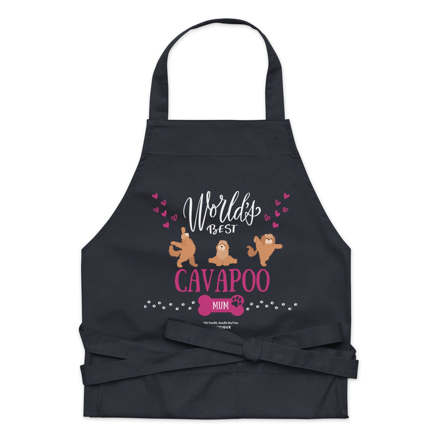 "World's Best Cavapoo Mum" Organic cotton apron