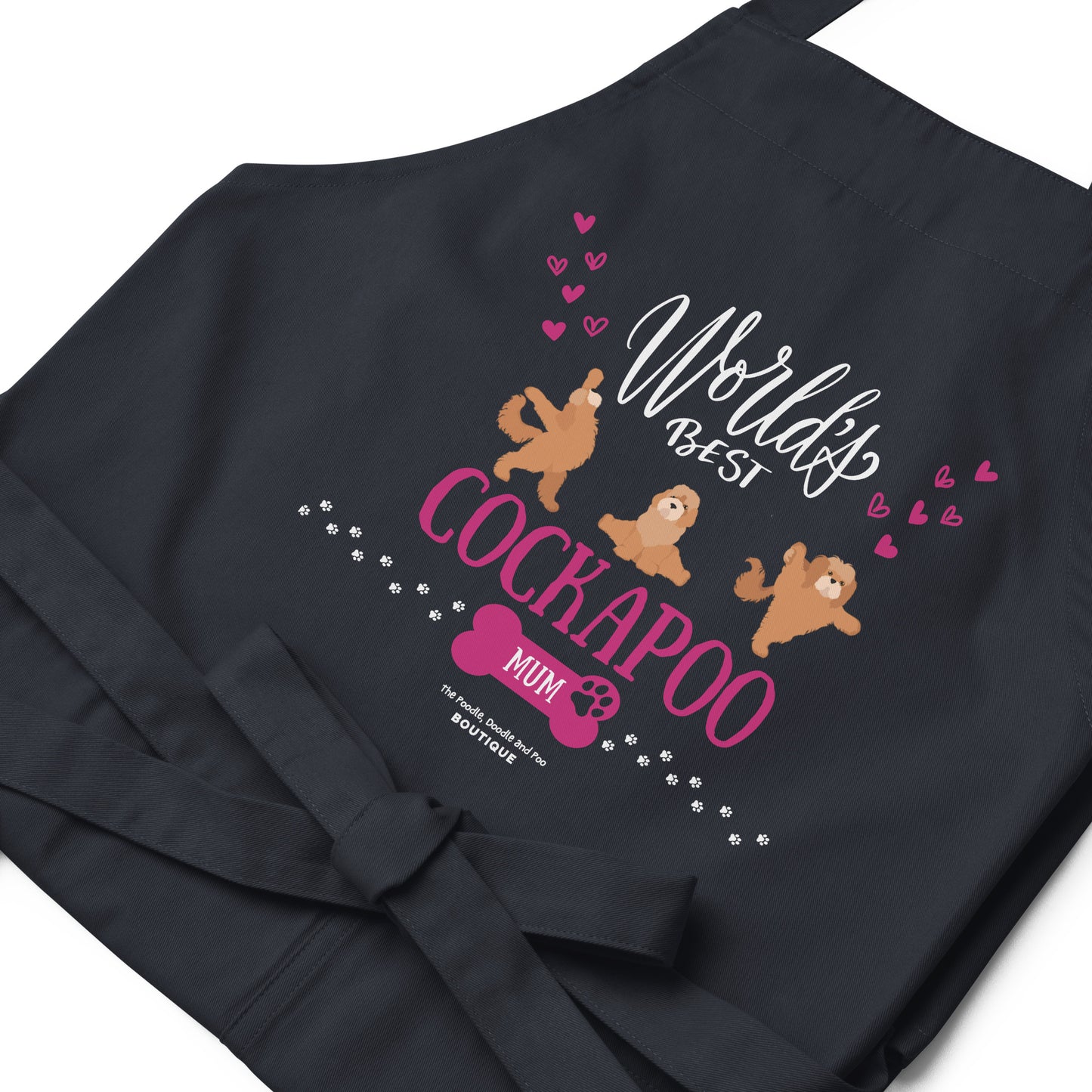 "World's Best Cockapoo Mum" Organic cotton apron