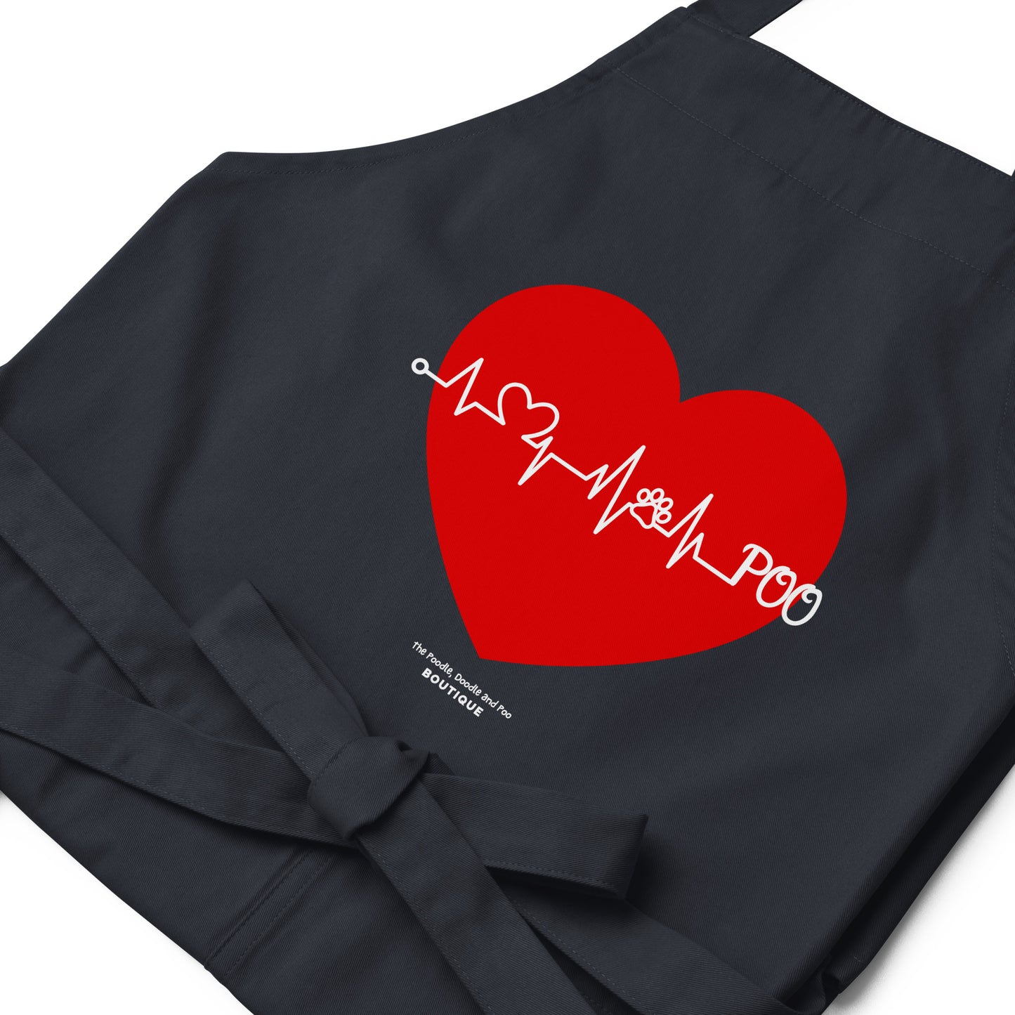 "Heartbeat" Poo Organic cotton apron