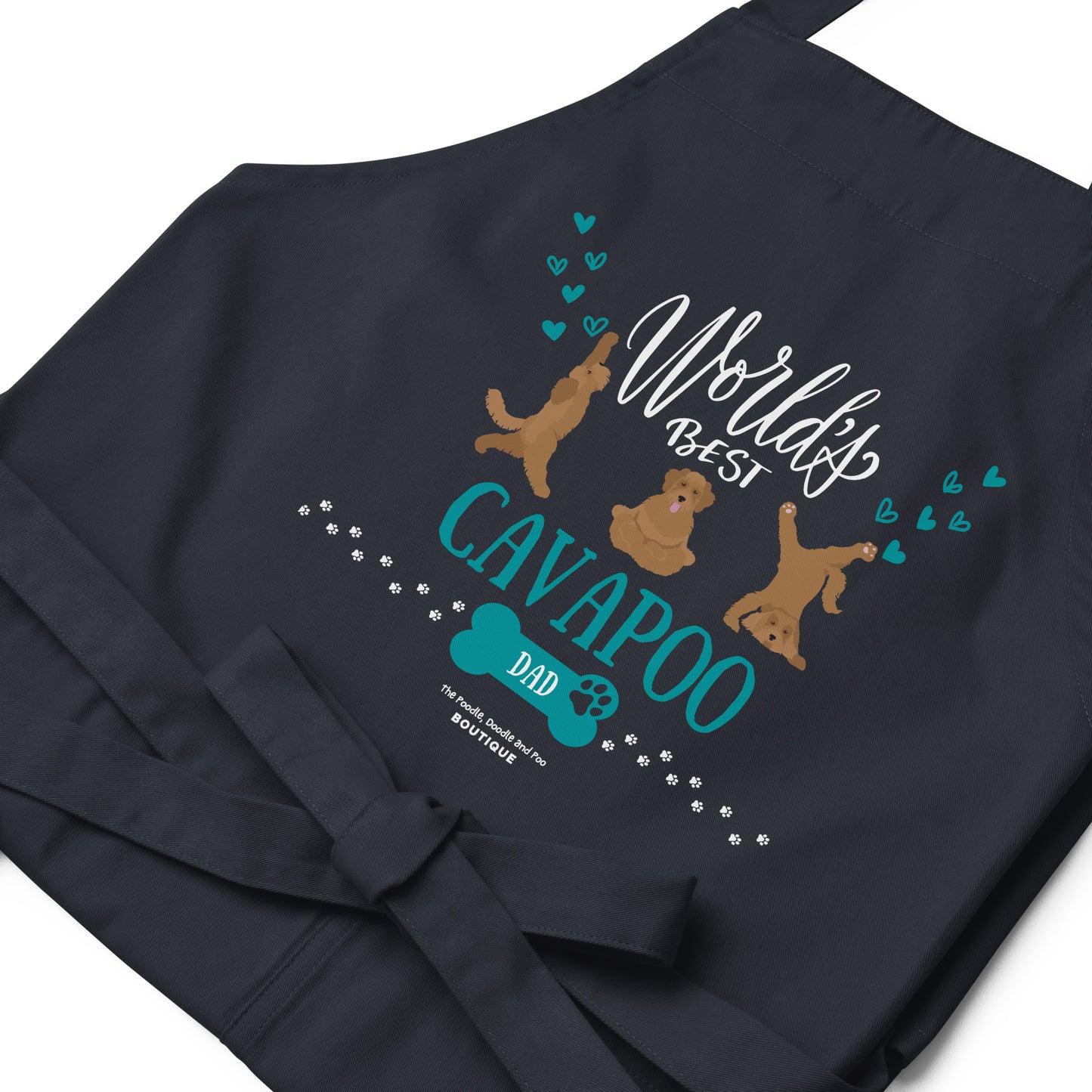 "World's Best Cavapoo Dad" Organic cotton apron