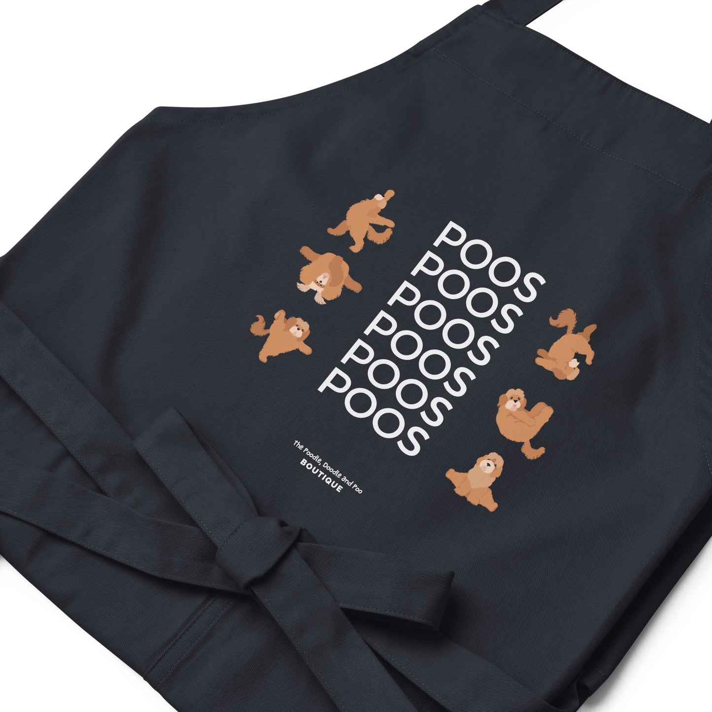 "Poos, Poos, Poos" Organic cotton apron