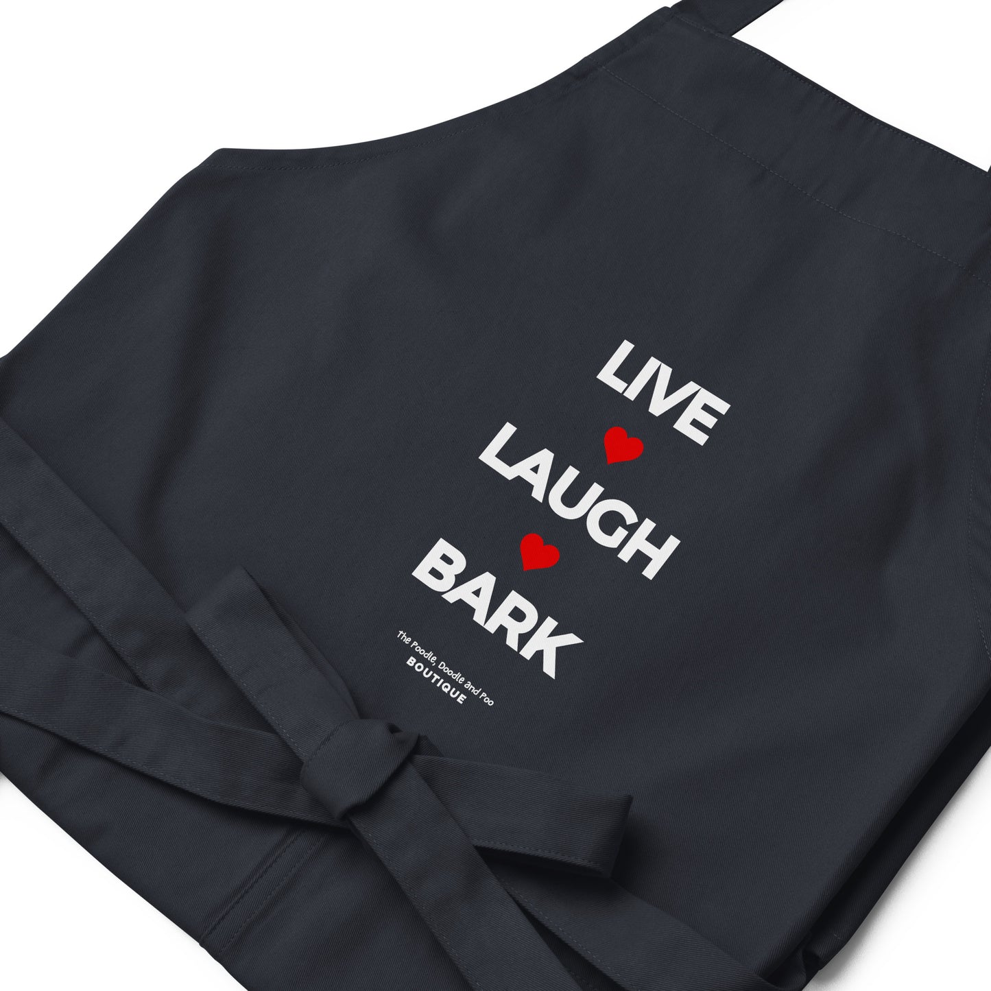 "Live, Laugh, Bark" Organic cotton apron