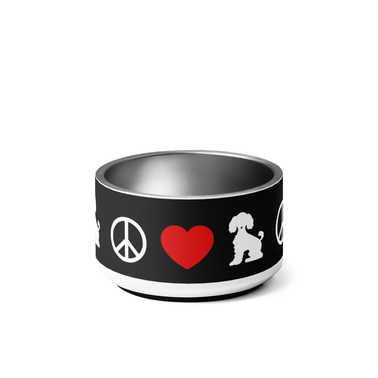 "Peace, Love, Poos" small pet bowl