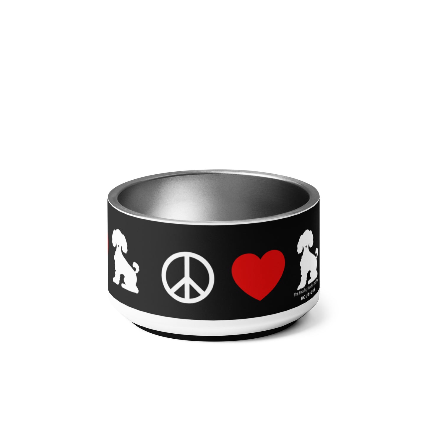 "Peace, Love, Poos" small pet bowl