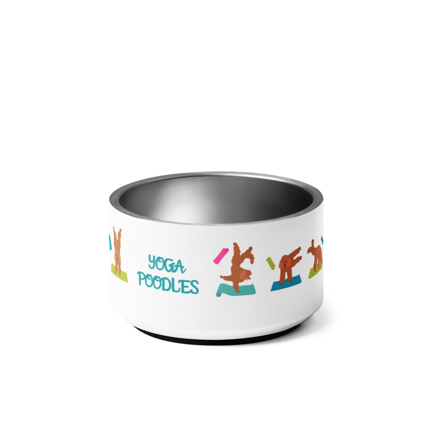 "Yoga Poodles" small pet bowl