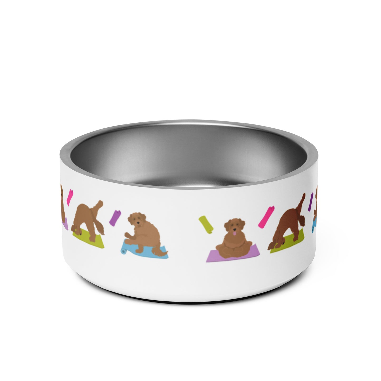 "Yoga Doodles " large pet bowl