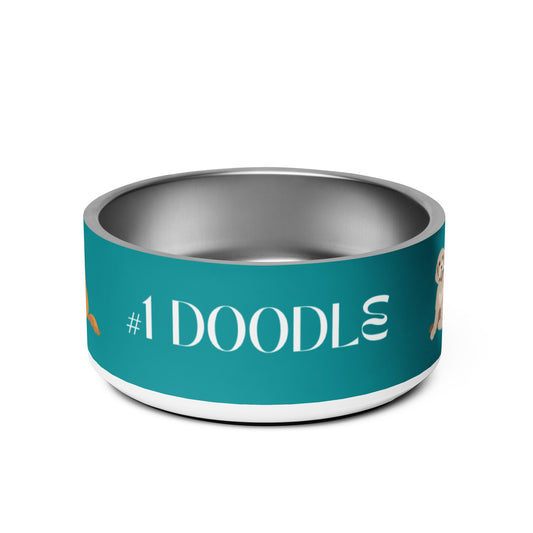 "Number 1 Doodle" Pet bowl