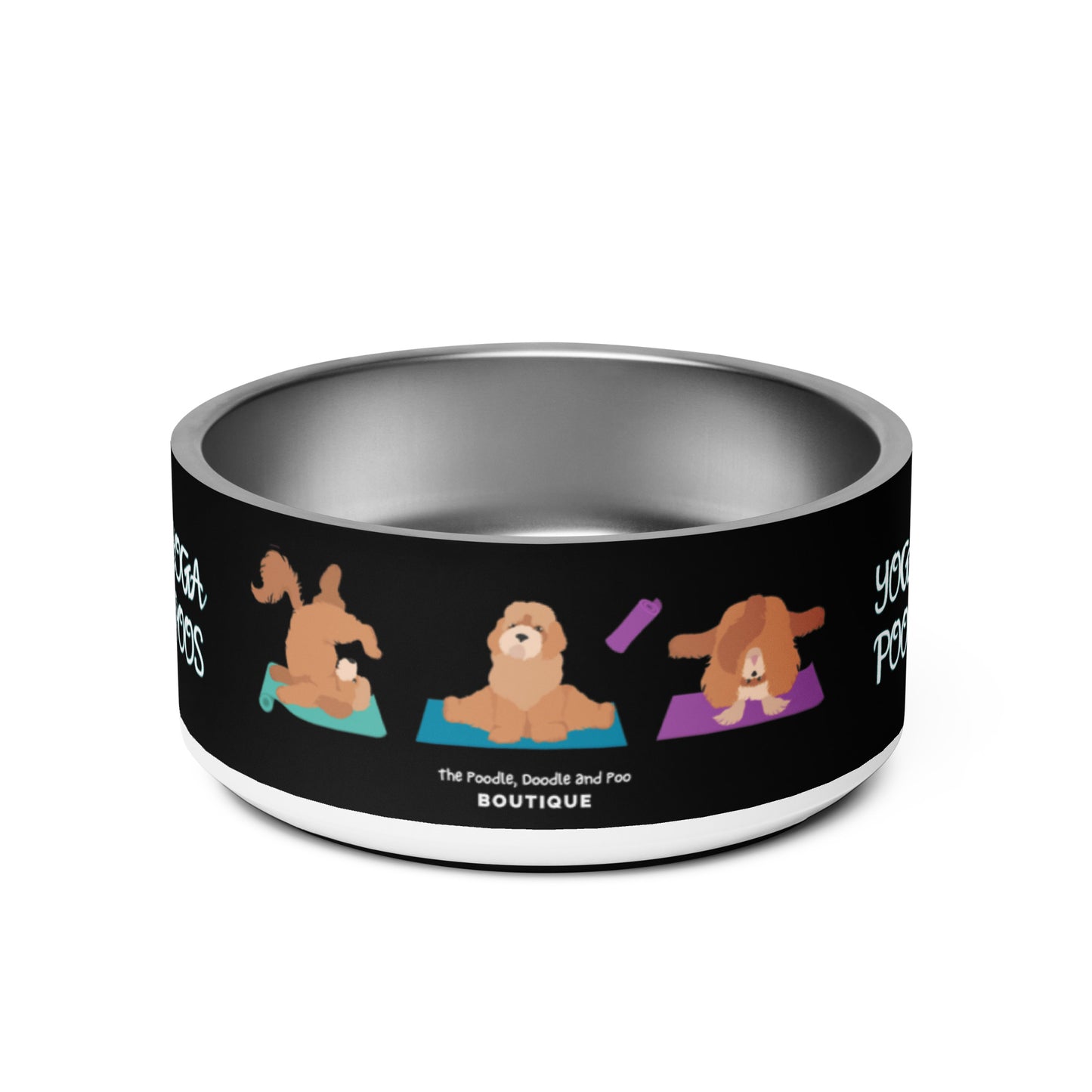 "Yoga Poos" large pet bowl