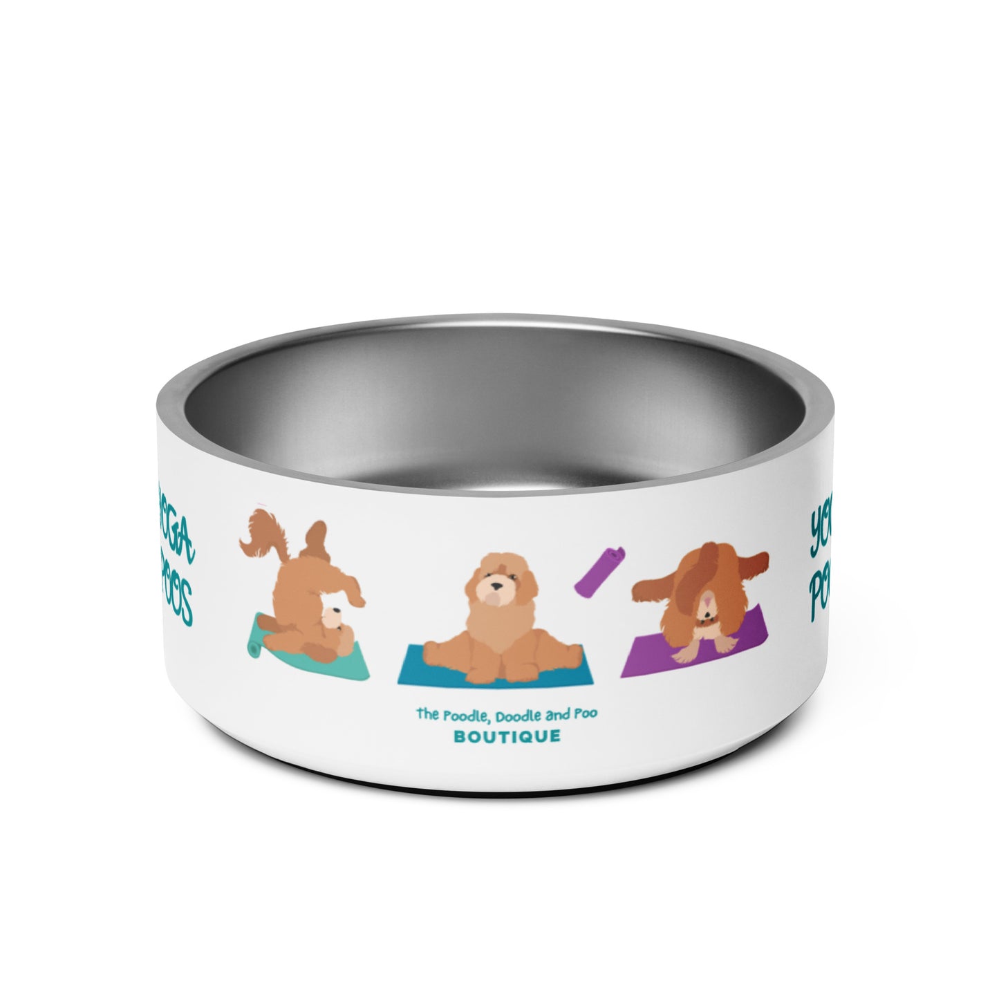 "Yoga Poos" large pet bowl