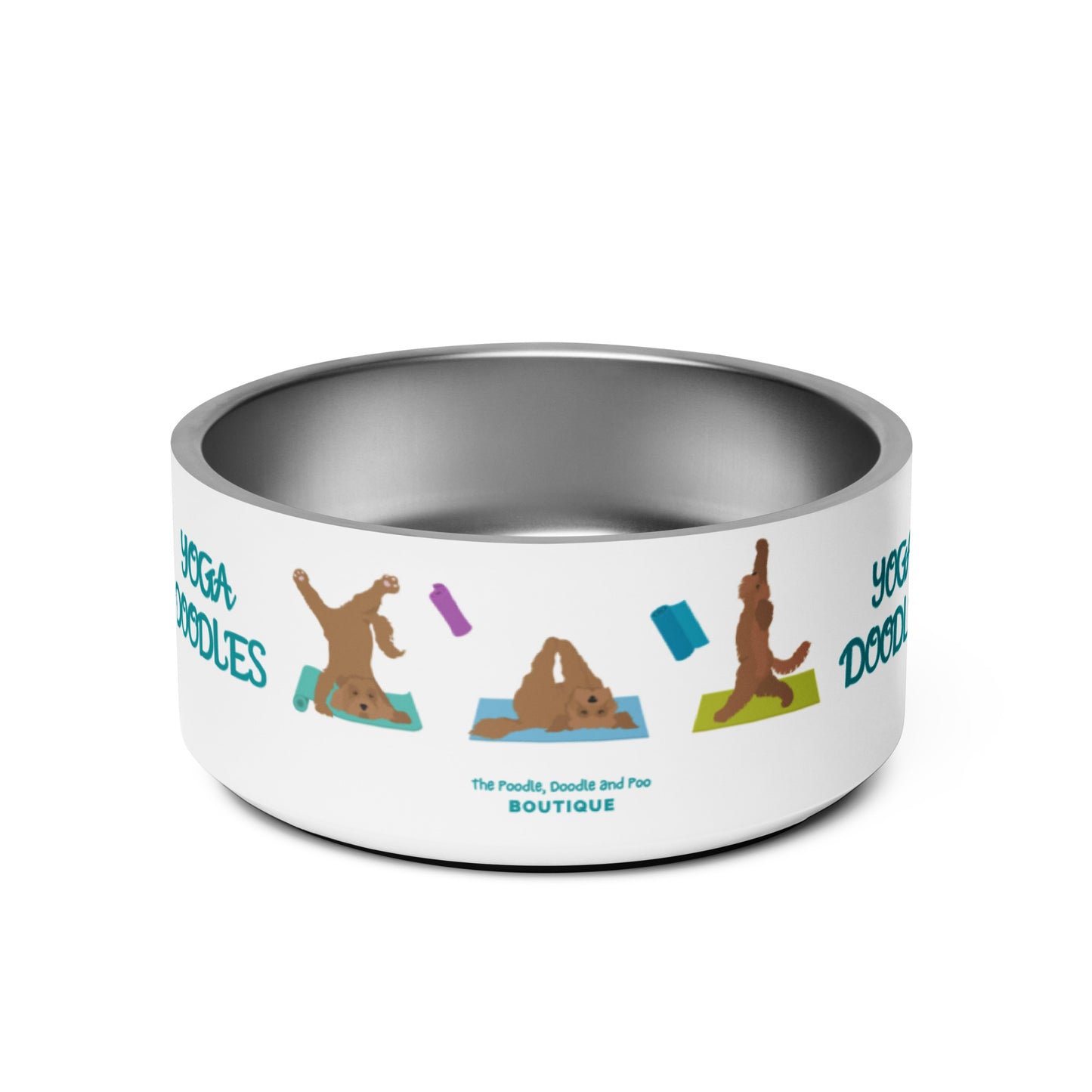 "Yoga Doodles " large pet bowl