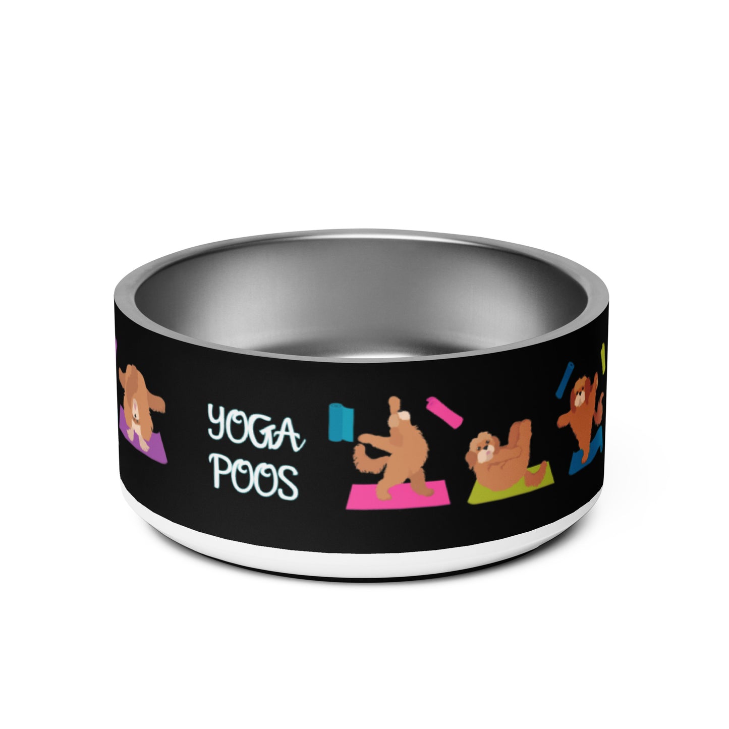 "Yoga Poos" large pet bowl