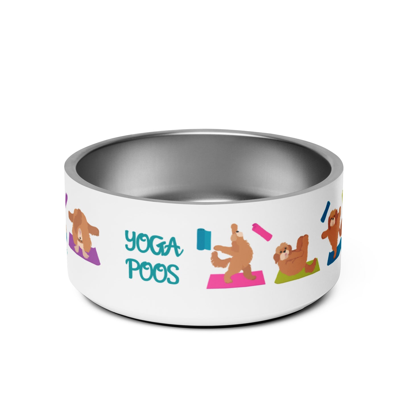 "Yoga Poos" large pet bowl