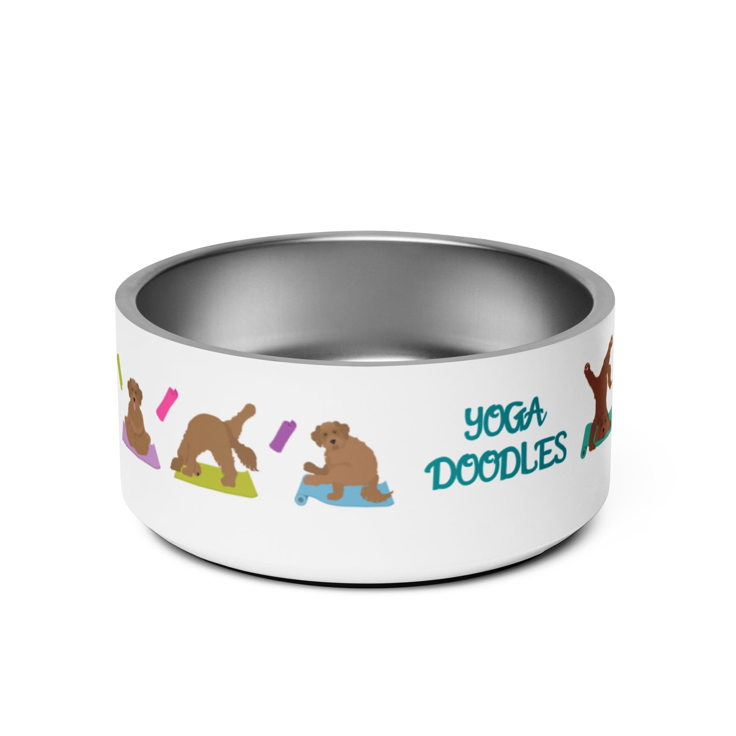 "Yoga Doodles " large pet bowl