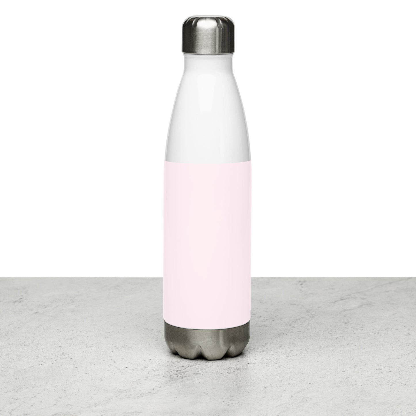 "Poo Love 2" Stainless steel water bottle - light pink