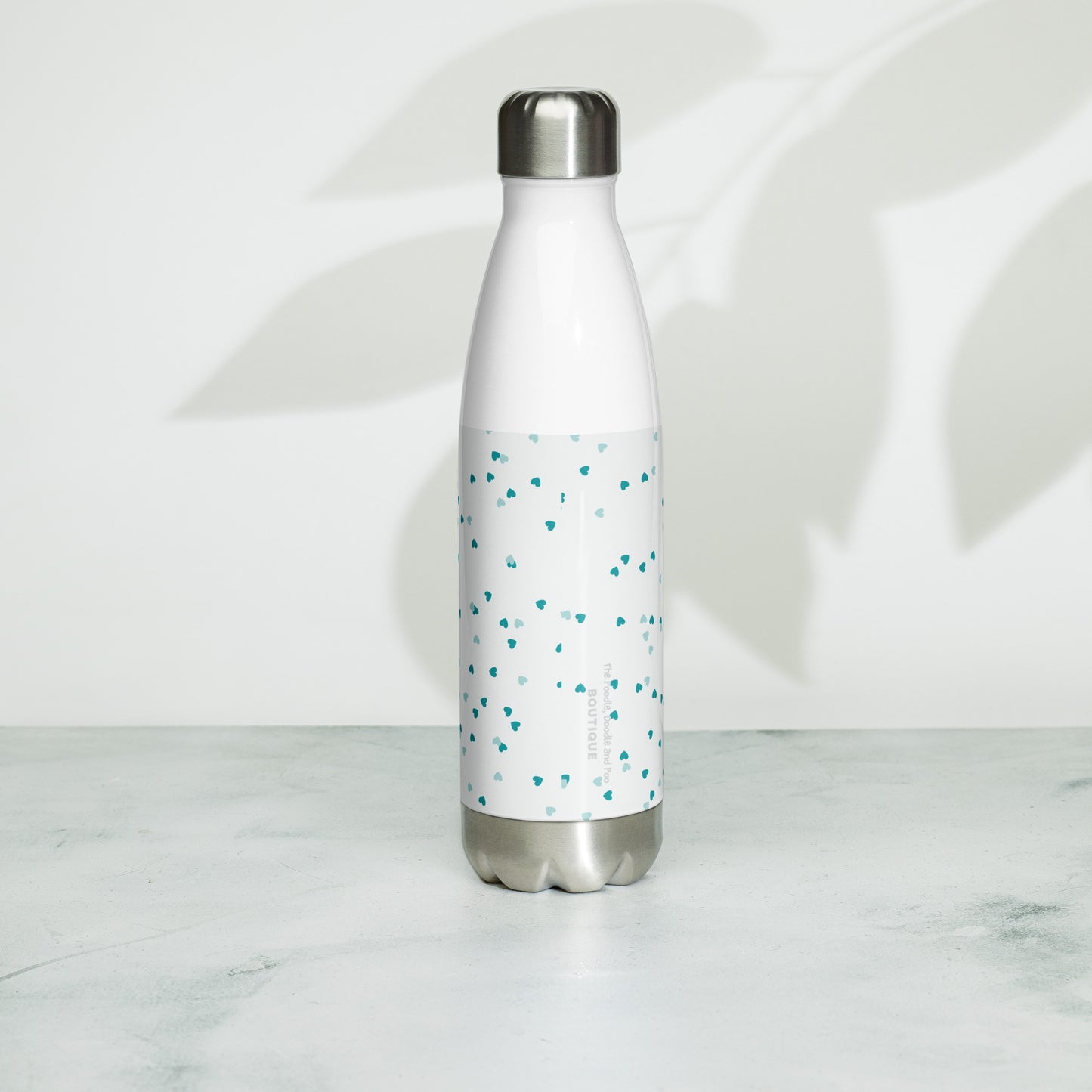 "Love" Stainless steel water bottle - red Cockapoo