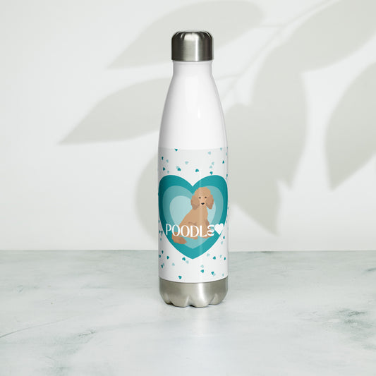 "Love" Stainless steel water bottle - Poodle