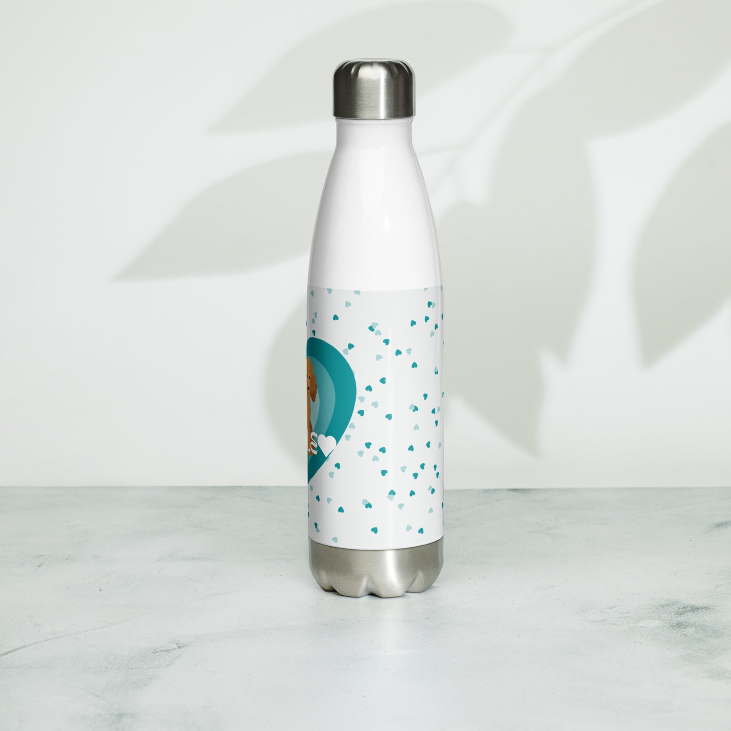 "Love" Stainless steel water bottle - Poodle