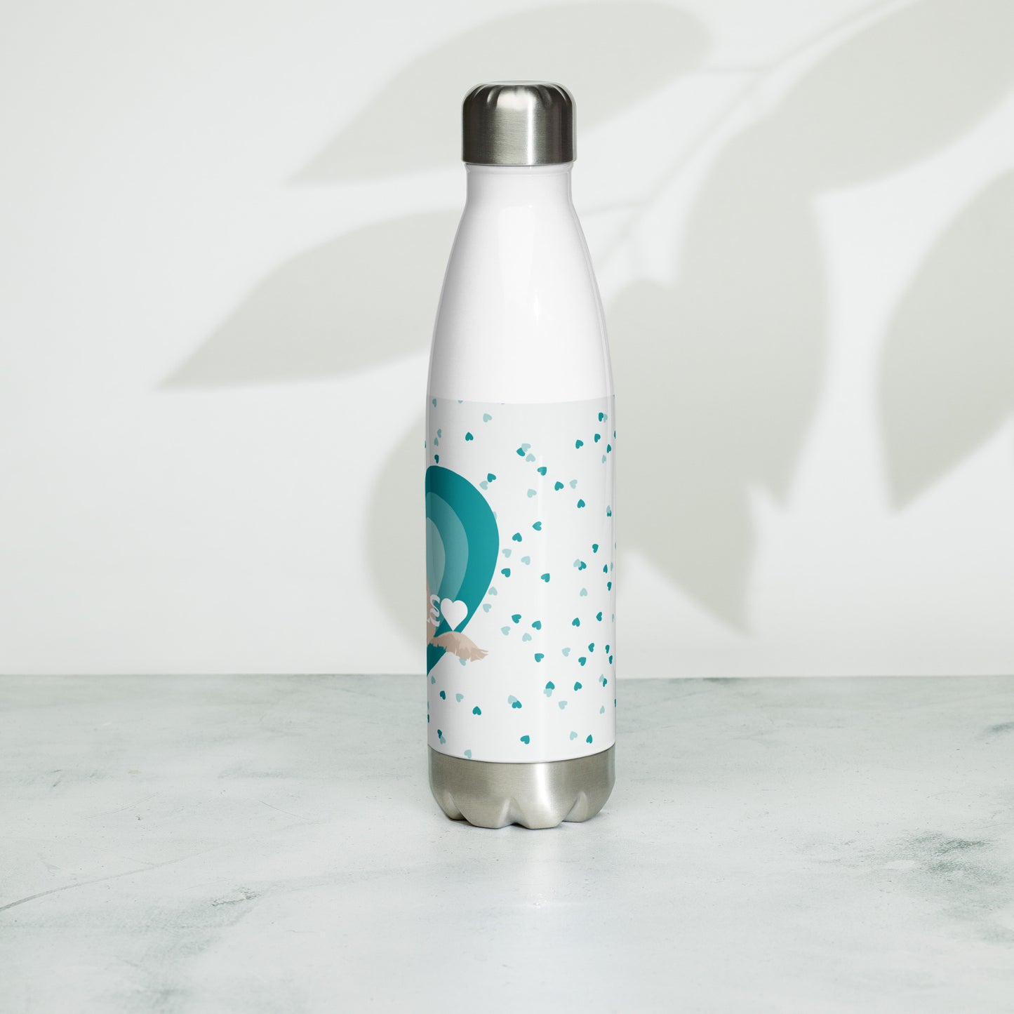 "Love! Stainless steel water bottle - light golden Doodle