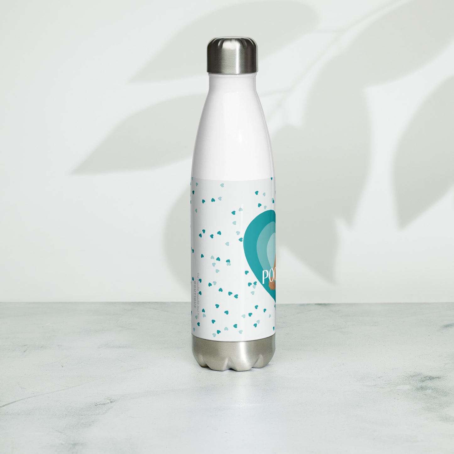 "Love" Stainless steel water bottle - Poodle