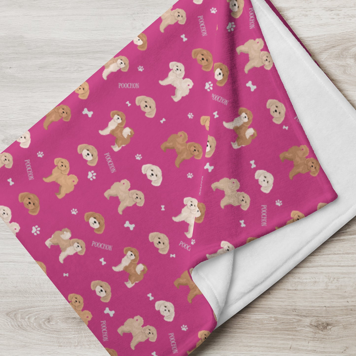 Poochon Throw Blanket - pink