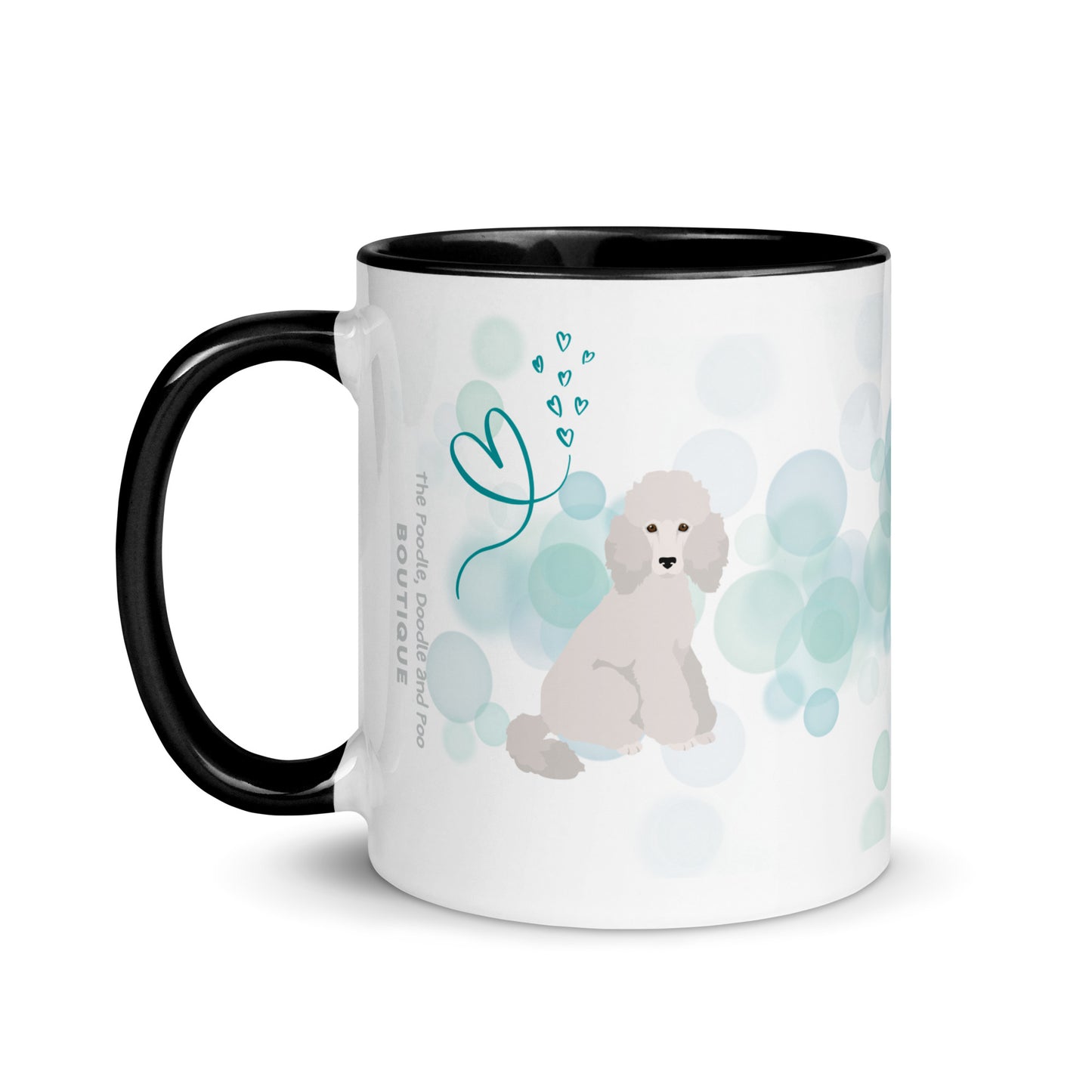 "I Love My..." mug with black inside - light/white Poodle