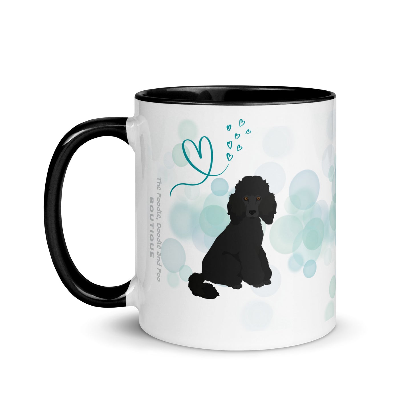 "I Love My..." mug with black inside - black Poodle