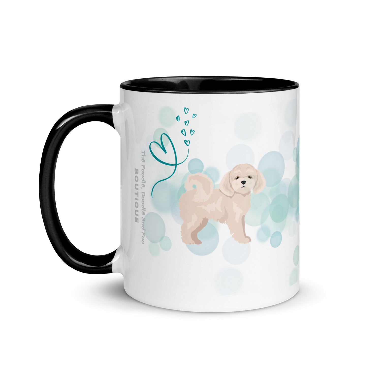 "I Love my..." mug with black inside - white / light Poochon