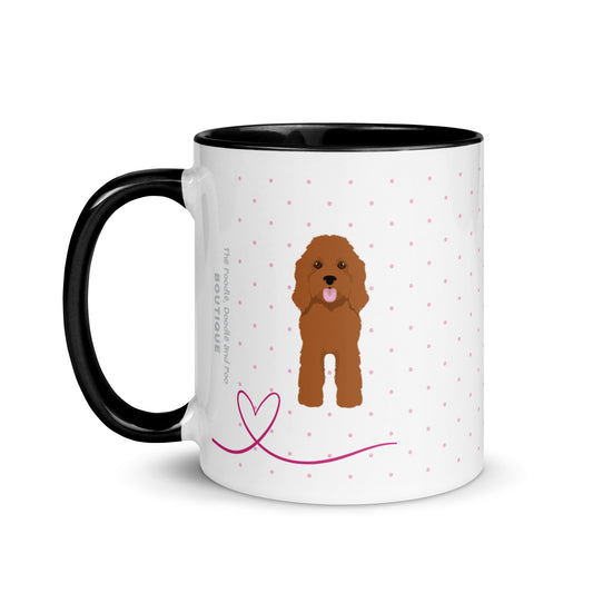 "World's Best Mum" mug - red Cockapoo