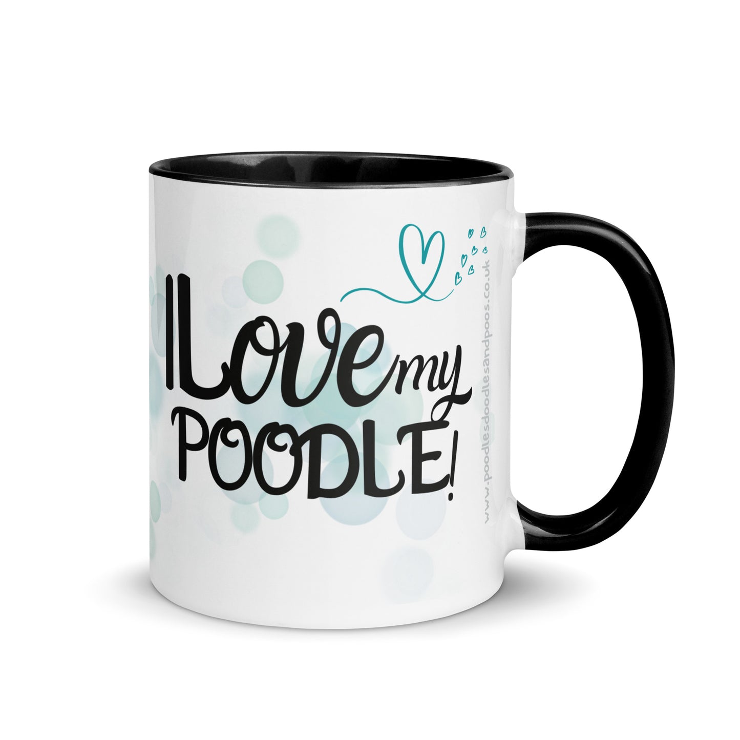 "I Love my..." mug with black inside - golden Poodle