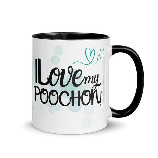 "I Love my..." mug with black Inside - apricot Poochon