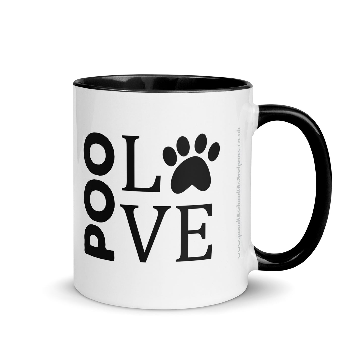 "Poo Love 2" mug with black inside