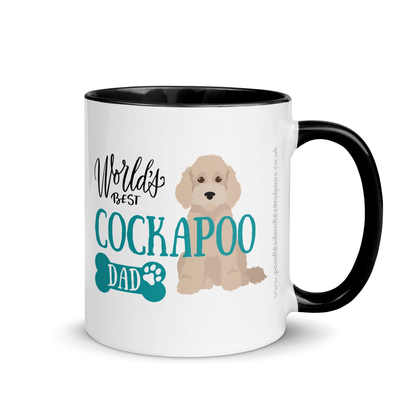 "World's Best Dad" mug - light Cockapoo