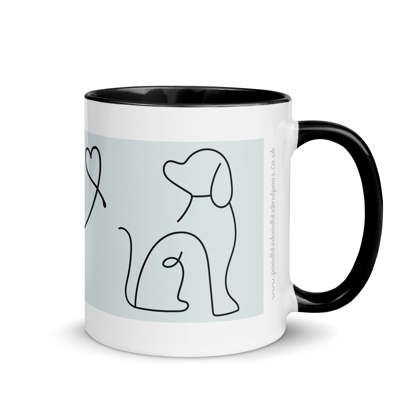 "Poo Love" mug - light teal