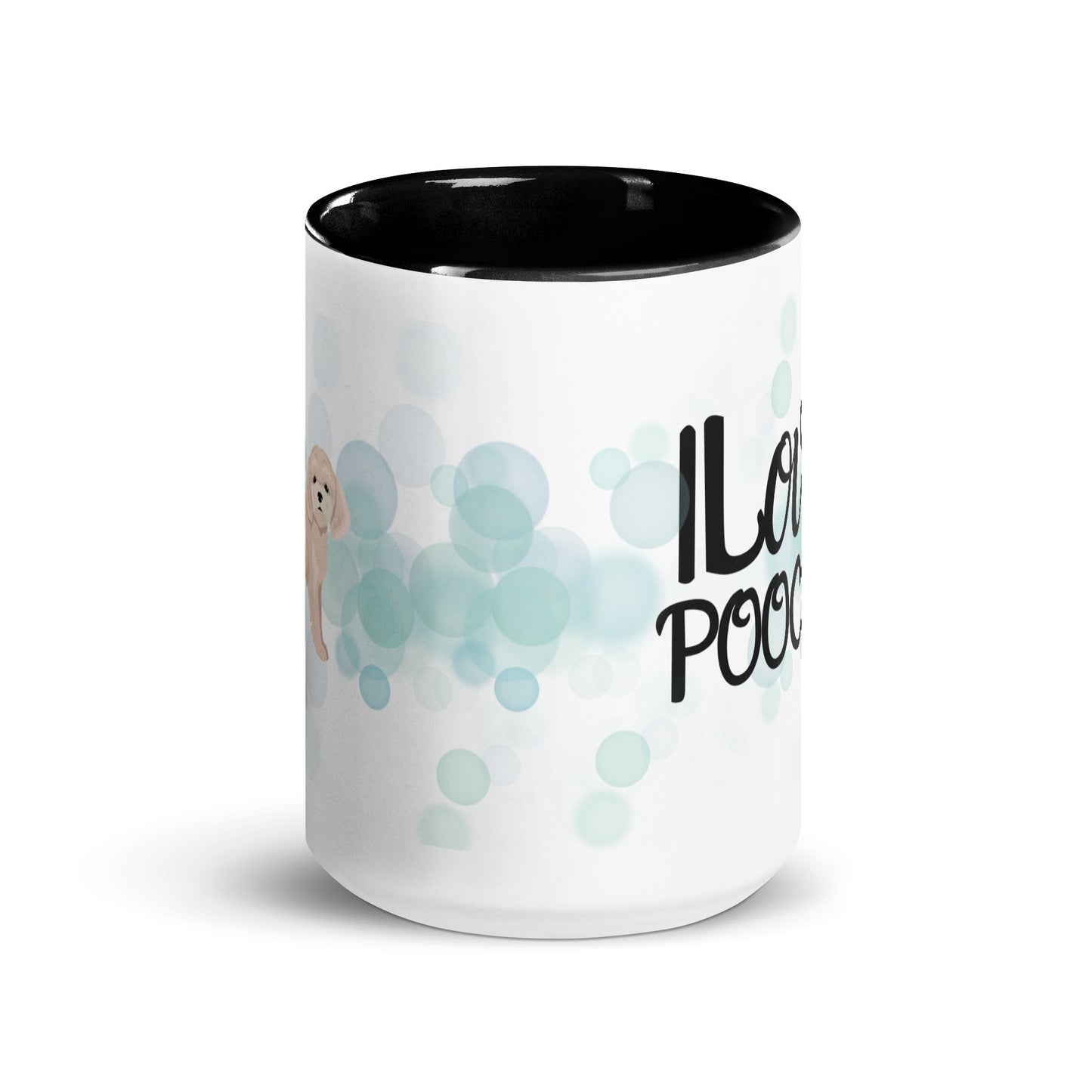 "I Love my..." mug with black inside - white / light Poochon