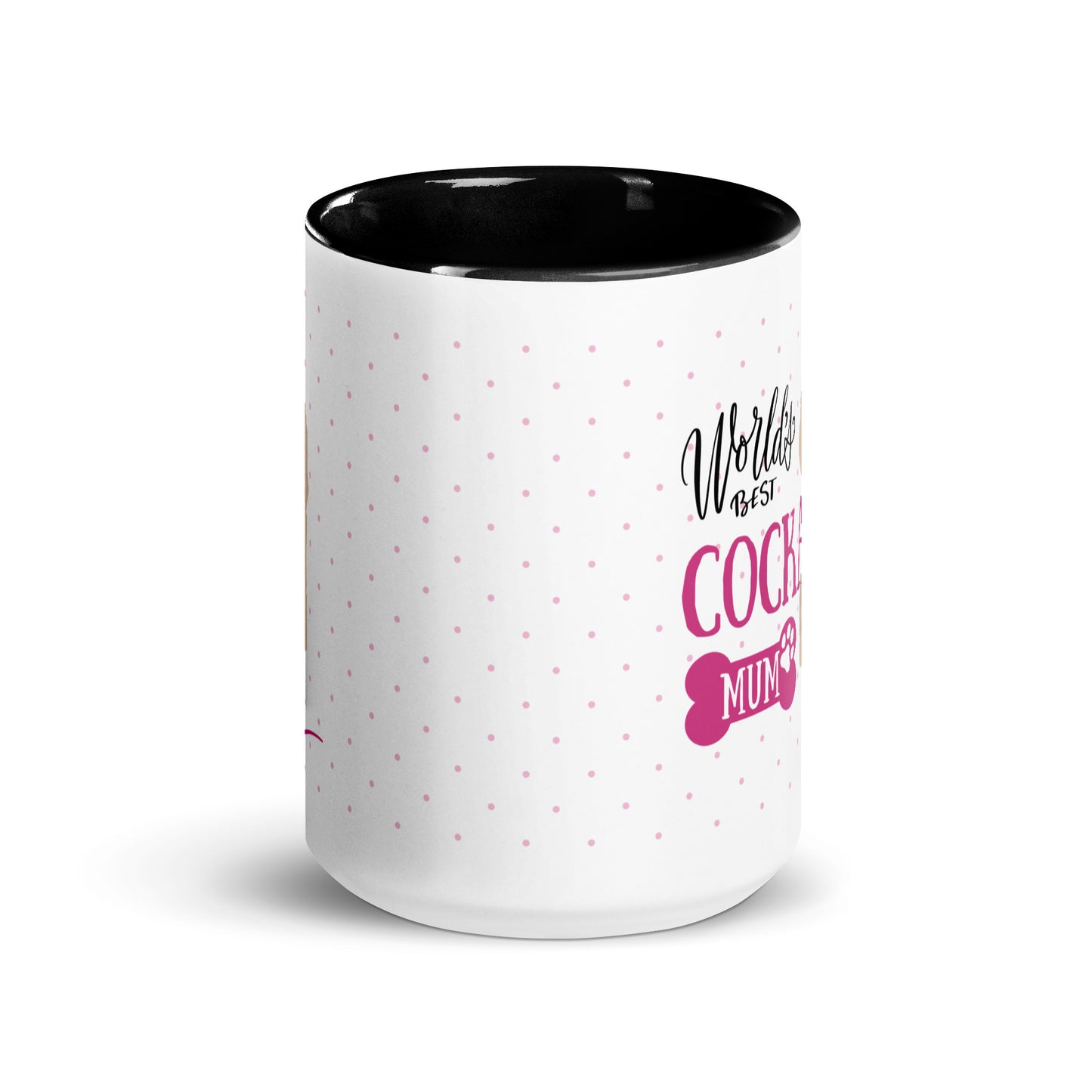 "World's Best Mum" mug - light Cockapoo