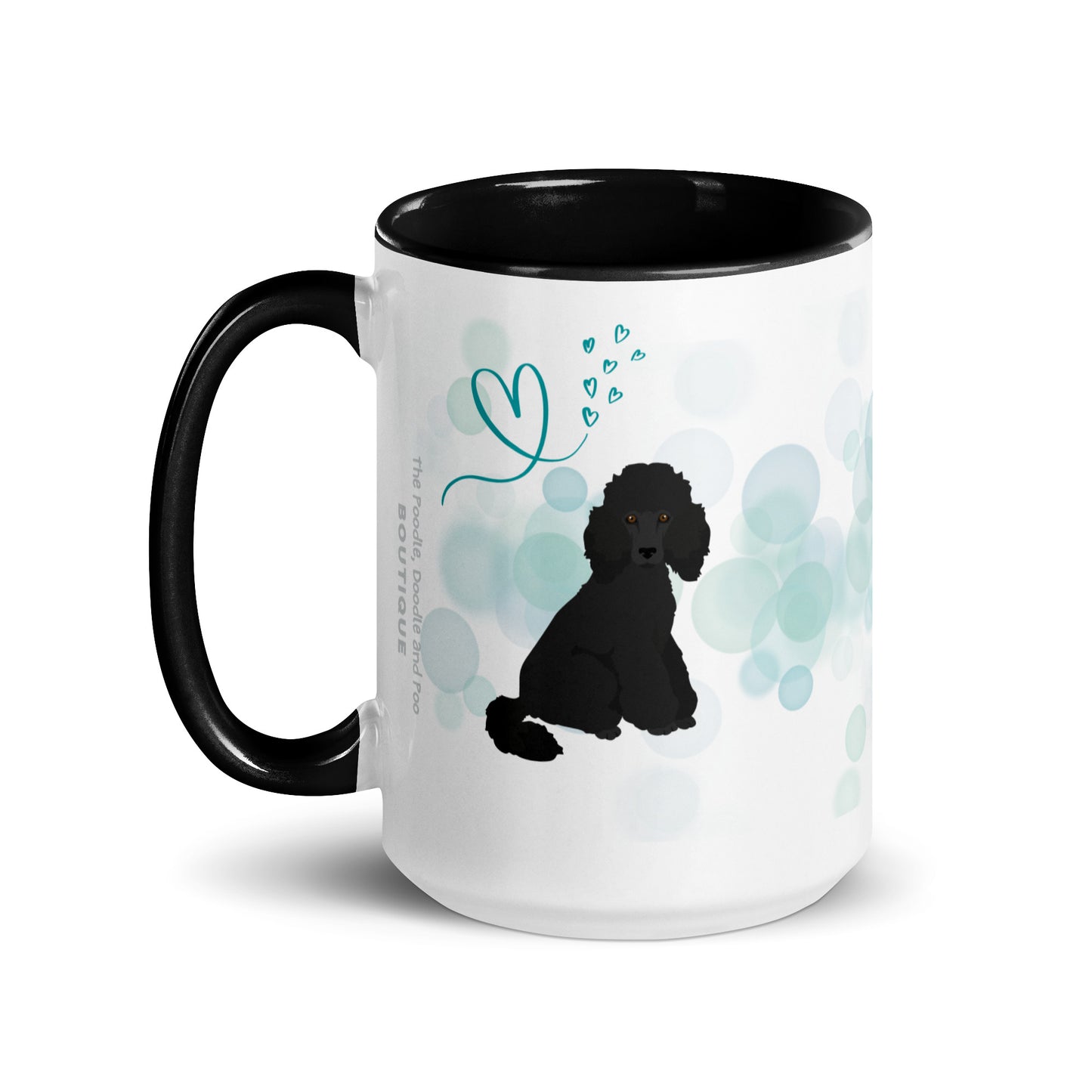 "I Love My..." mug with black inside - black Poodle