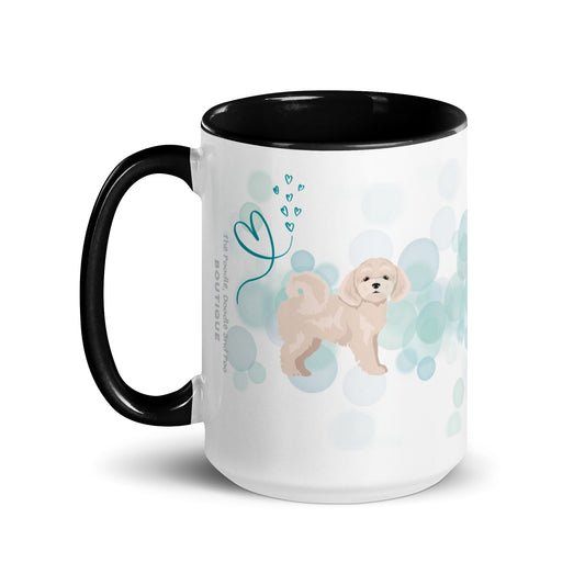 "I Love my..." mug with black inside - white / light Poochon