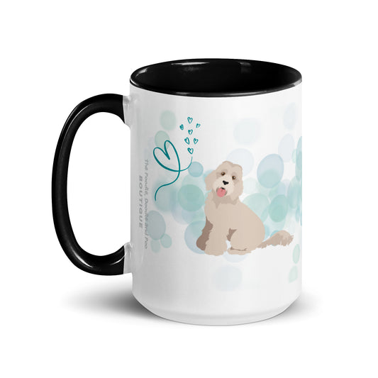 "I Love my..." mug with black inside - light golden Doodle