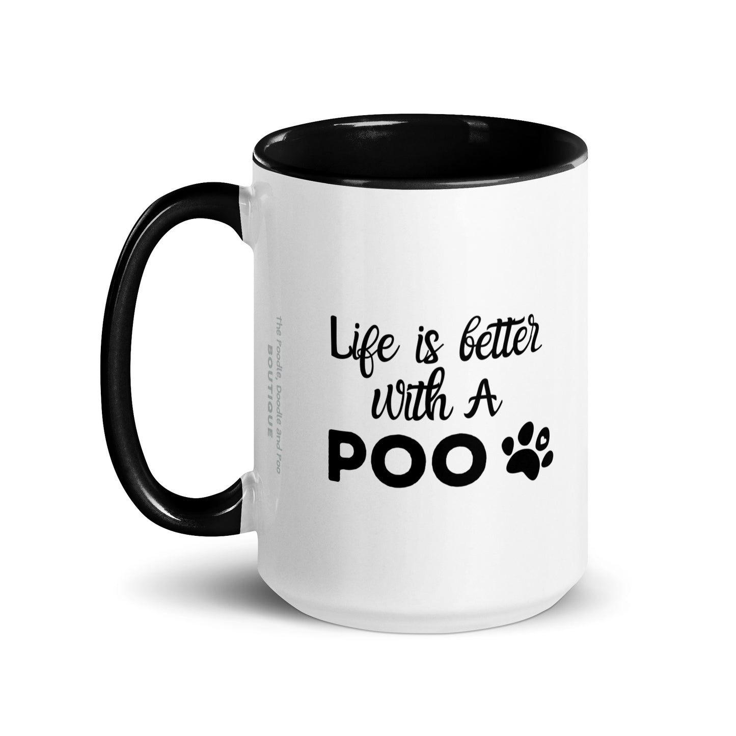 "Poo Love 2" mug with black inside