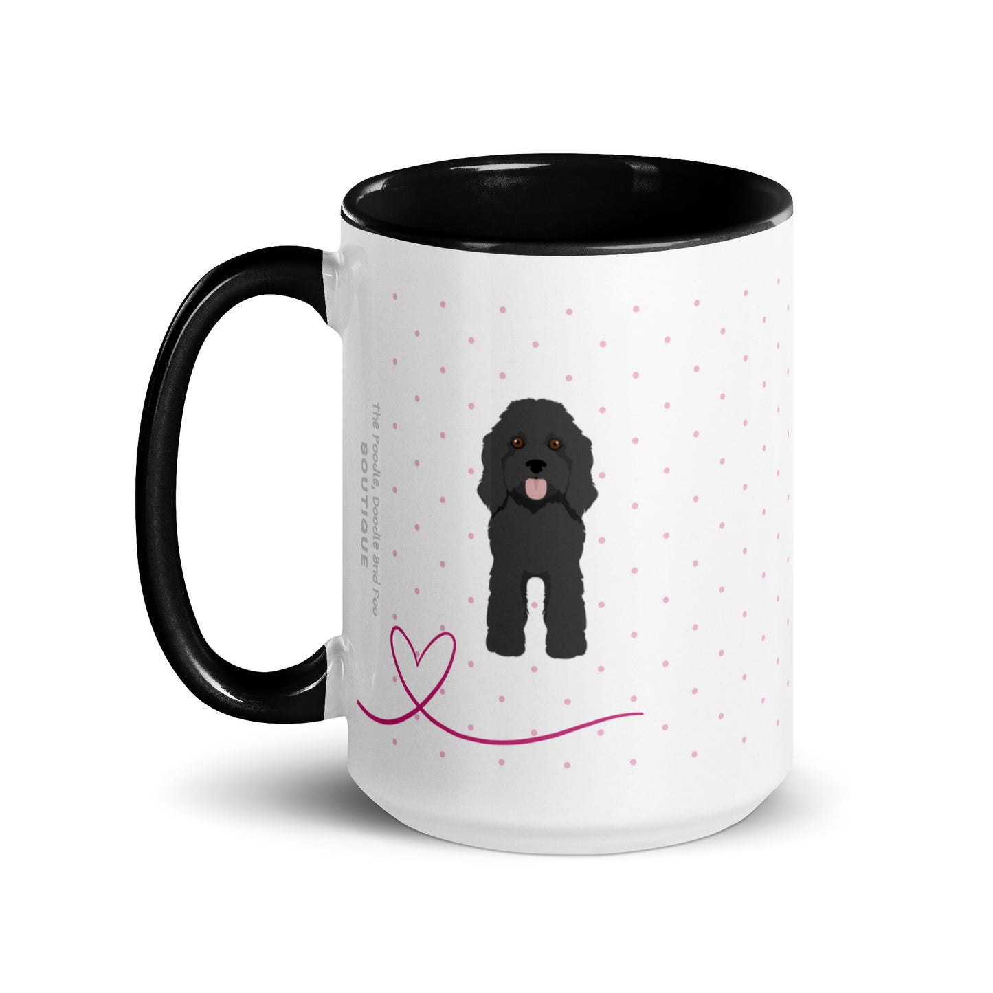 "World's Best Mum" mug - black Cockapoo